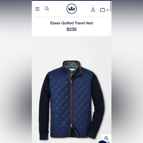 Peter Millar Essex Quilted Travel Vest. Size Medium. - Picture 5 of 5